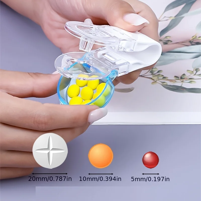 1pc Portable Pill Taker Remover with Medicine Box Household Gadgets, Tablets, Pills Assistance Tool New Design Pill Dispenser - Image 2