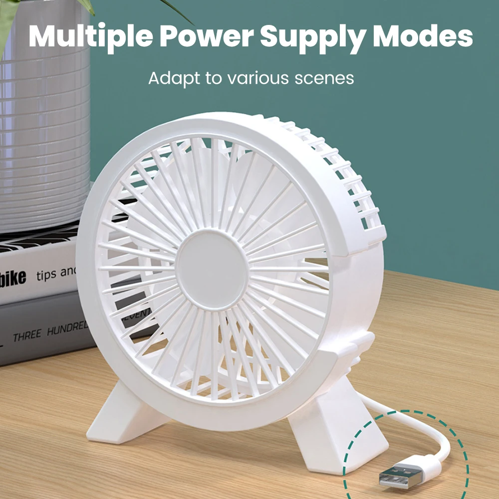 Mini USB Rechargeable Table Fan Portable USB Small Fan Fan For Student Dormitory Computer Summer Gadget Home Desk Office - Image 3