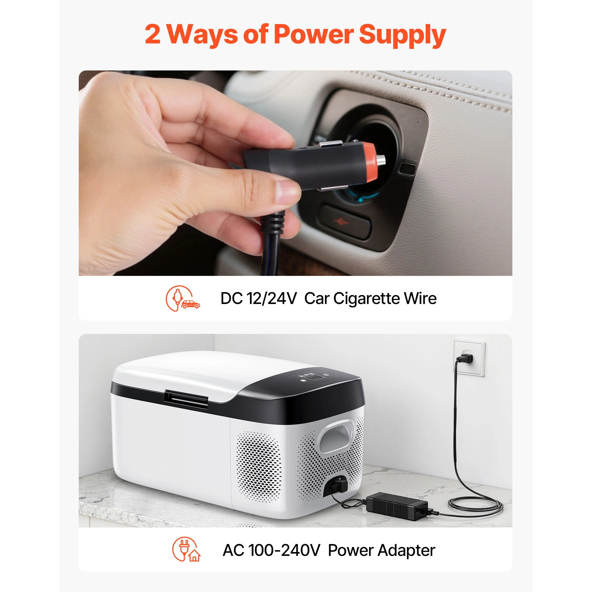 SucceBuy 15L Small Fridge Portable Car Freezer 12V/24V Mini Refrigerator Compressor Cooler for RVs Traveling Camping Outdoor - Image 6