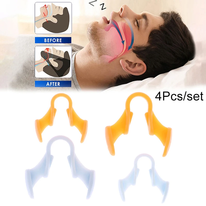 4Pcs Silicone Anti-Snoring Corrector Snore Prevention Gadget Women's Anti-Snore Device Snore Elimination Nose Clip - Image 2