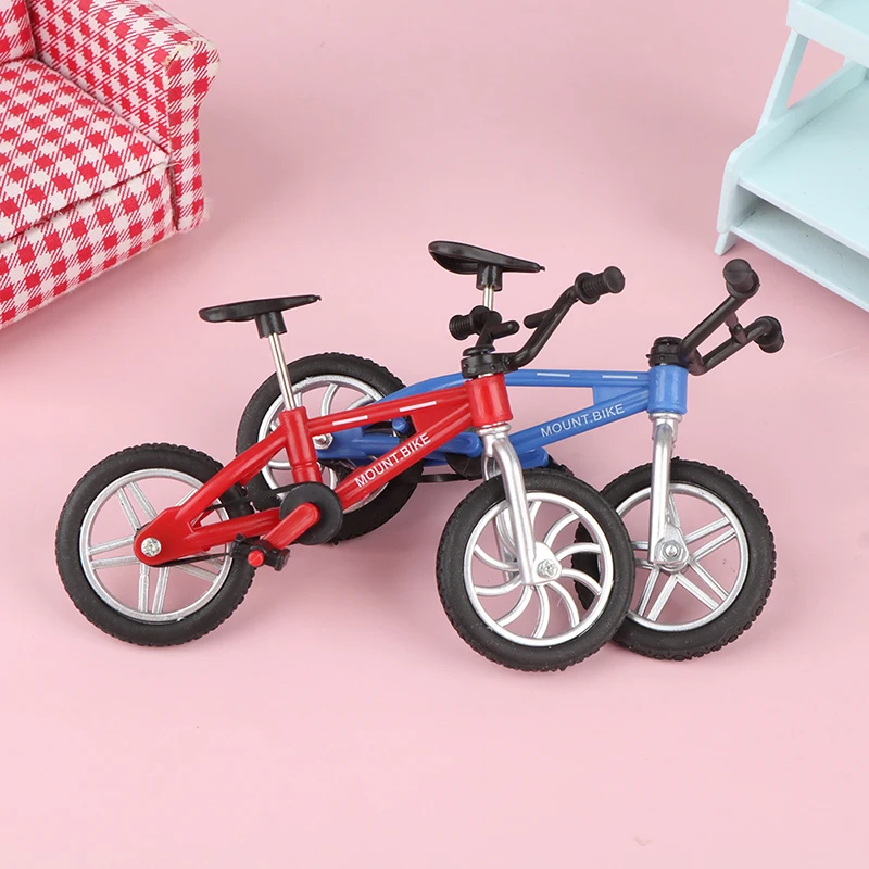 1pc Retro Alloy Mini Finger BMX Bicycle Assembly Bike Model Toys Gadgets Gift Toys Model Mini Portable Bike For Kid - Image 2