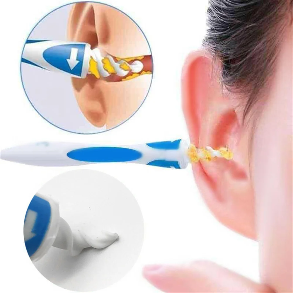 Portable 16 pcs Ear Cleaning Tools Tools Ear Scoop Cleaning Ear Wax Silicone Soft Spiral Beauty Care Gadget Personal Hygiene Set