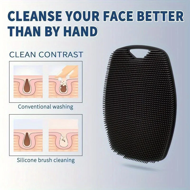 Exfoliating Silicone Bath Brush Portable Shower Gentle Massage Bath Face Washing Cleaning Brush Bath Gadget facial brush MYS007 - Image 4