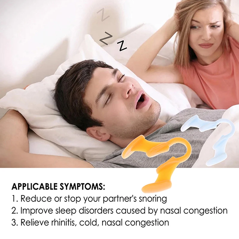 4Pcs Silicone Anti-Snoring Corrector Snore Prevention Gadget Women's Anti-Snore Device Snore Elimination Nose Clip - Image 3