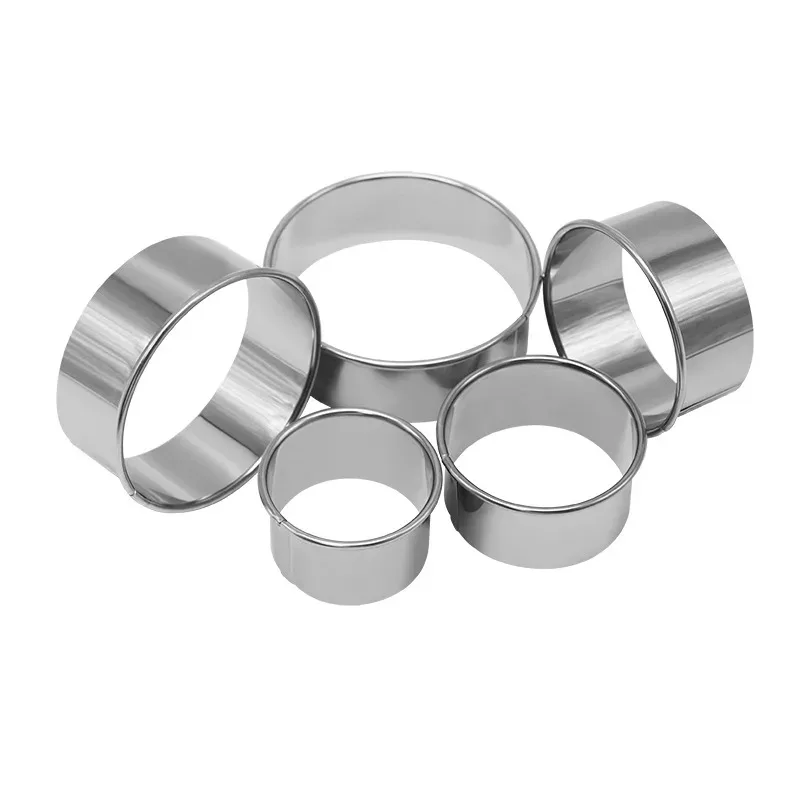 5PCS Round Stainless Steel Biscuit Mold Dumpling Skin Cutting Mold DIY Biscuit Pastry Cake Baking Tools Kitchen Baking Gadget - Image 2