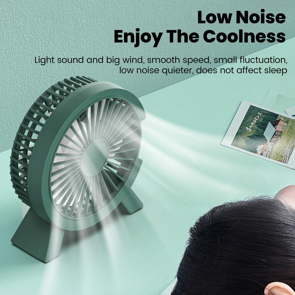 Mini USB Rechargeable Table Fan Portable USB Small Fan Fan For Student Dormitory Computer Summer Gadget Home Desk Office - Image 2