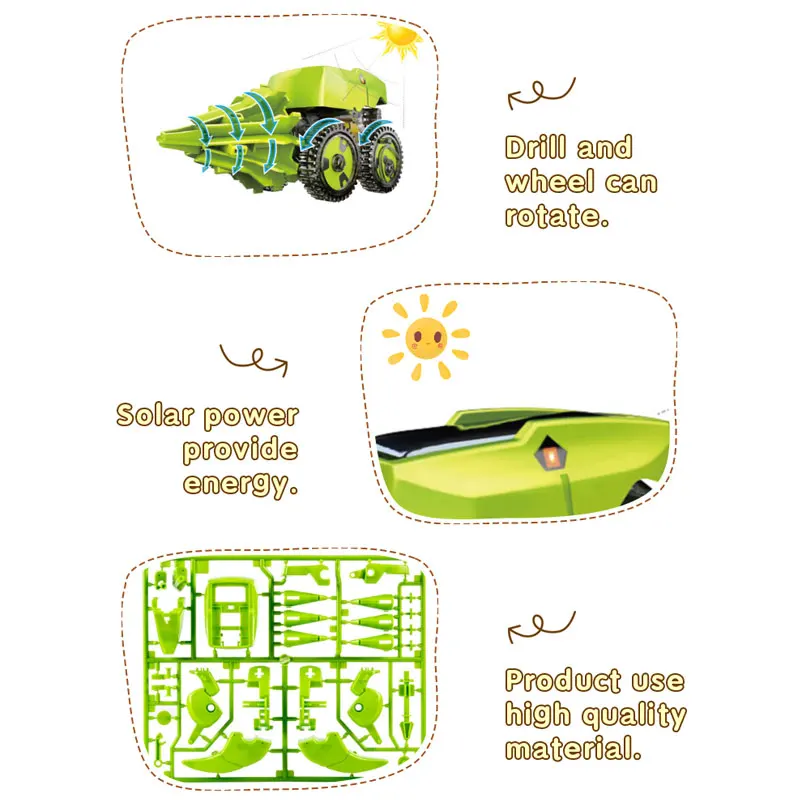 Dinosaur Solar Energy/Powered Stem Toy Technological Gadgets Robotica Kit Education DIY Science Car Toy for Children Boys - Image 6