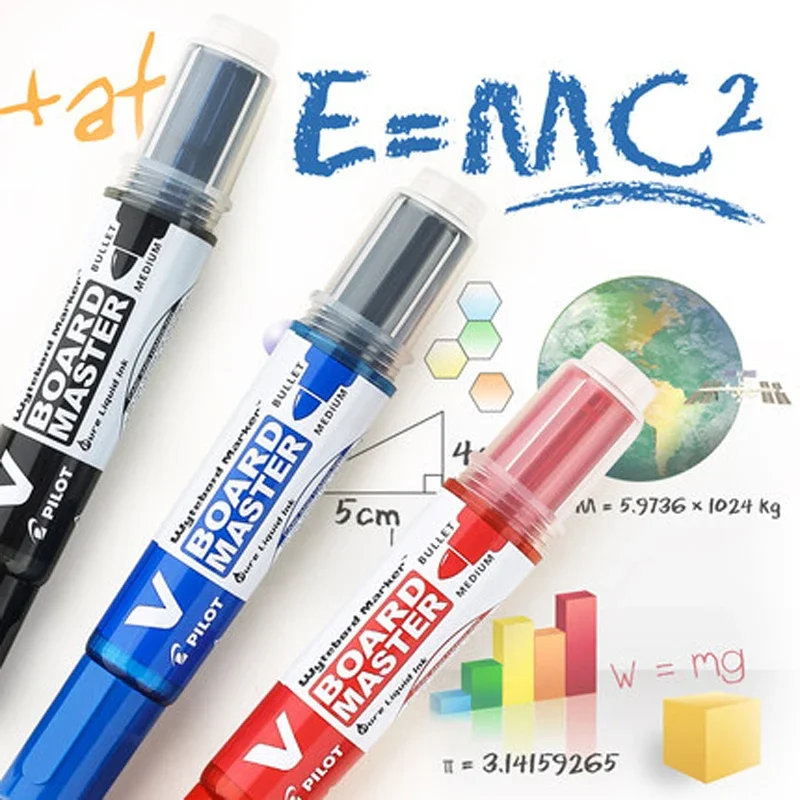 Pilot V Board Master Mark Pen Dry Eraser Specialized for Whiteboard, Low-odor Straight Liquid Fillable Ink Office School Gadgets - Image 3