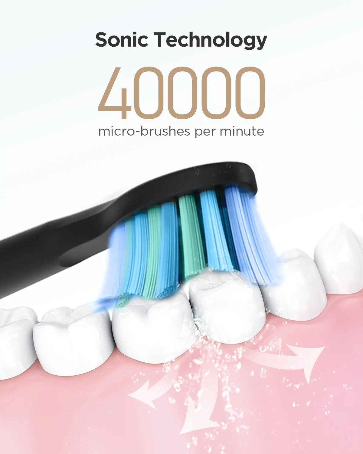 Fairywill Electric Sonic Toothbrush USB Charge FW-507 Rechargeable Waterproof Electronic Tooth Brushes Replacement Heads Adult - Image 4
