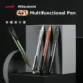 Uni 4&1 Multi Pen, Japan Jetstream Metal Edition - 0.5mm 4 Colors Ink Ballpoint Pen and Mechanical Pencil, School Office Gadgets