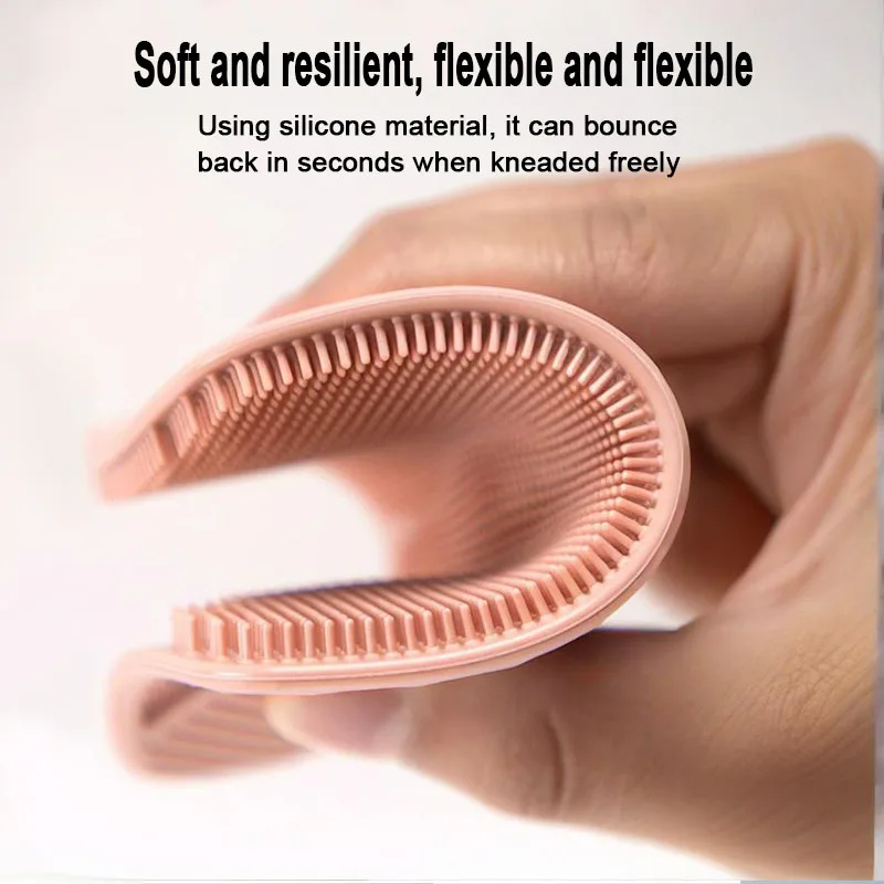 Exfoliating Silicone Bath Brush Portable Shower Gentle Massage Bath Face Washing Cleaning Brush Bath Gadget facial brush MYS007 - Image 5
