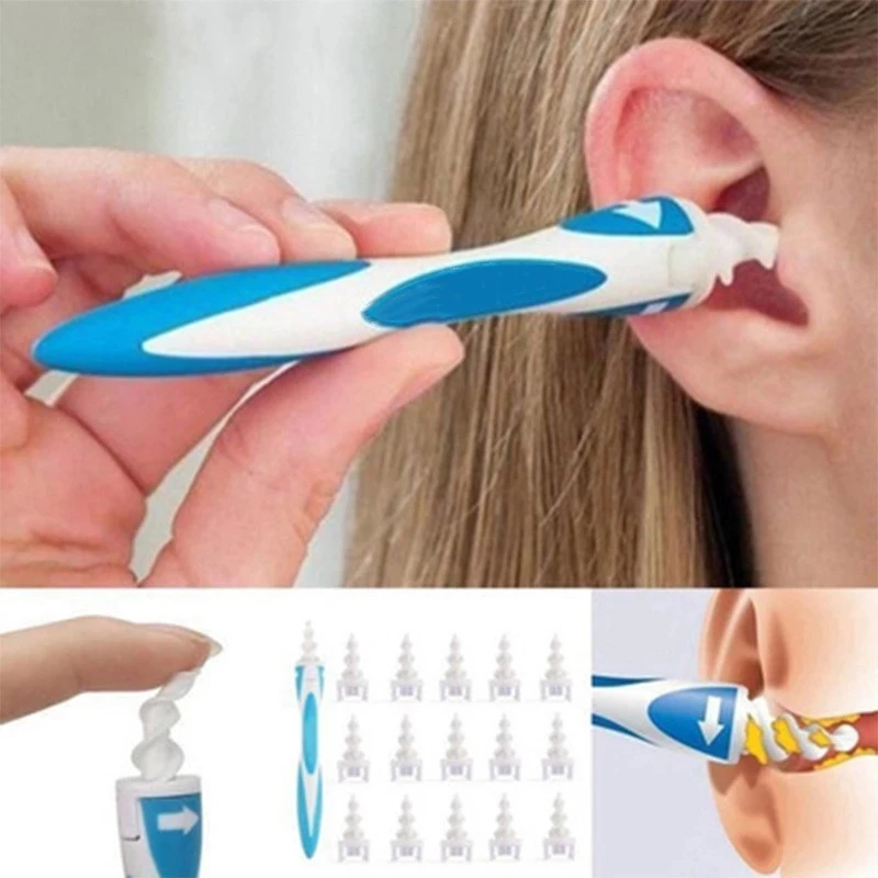 Portable 16 pcs Ear Cleaning Tools Tools Ear Scoop Cleaning Ear Wax Silicone Soft Spiral Beauty Care Gadget Personal Hygiene Set - Image 2