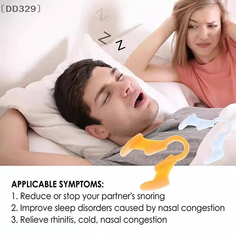 〔DD329〕Anti Snoring Nasal Dilator Improve Sleep Silicone Nose Clip Sleeping Aid Prevention Gadget Anti-Snoring Devices Help B - Image 3