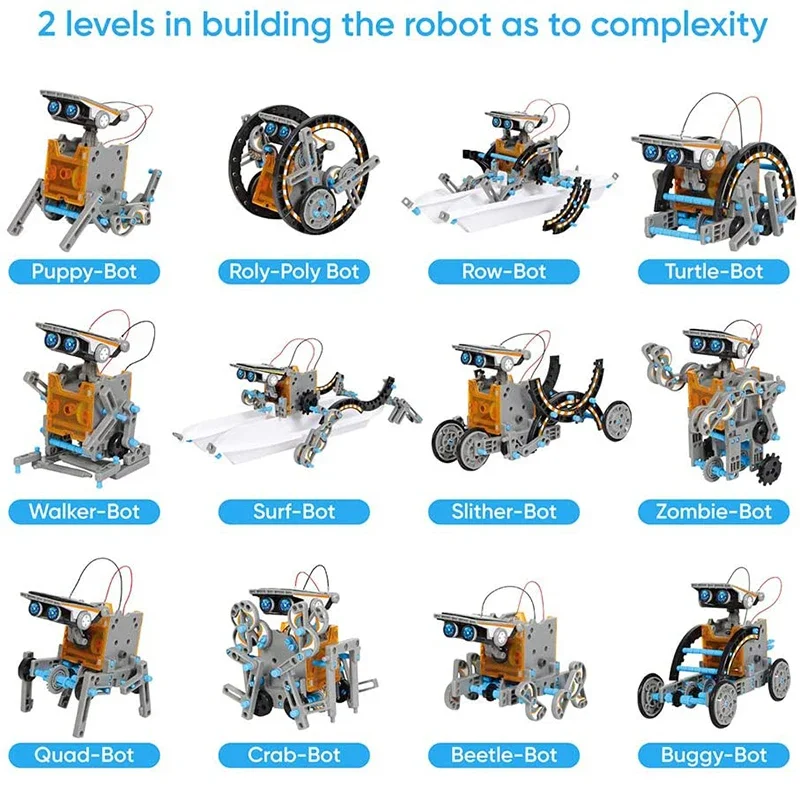 12 in 1 Science Experiment Solar Robot Toy DIY Building Powered Learning Tool Education Robots Technological Gadgets Kit for Kid - Image 4