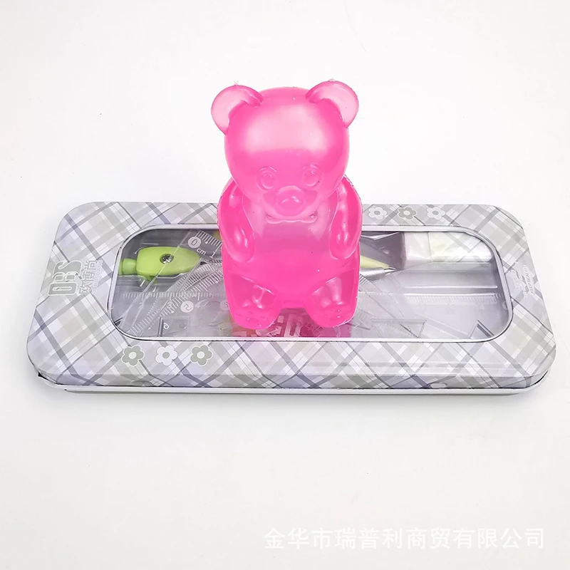 Cute Bear Needoh Sensory Fidget Cube Stress Relief Anxiety Sensory Tool for Focus ADHD & Office Desk Calming Gadget Squeeze Toy - Image 4